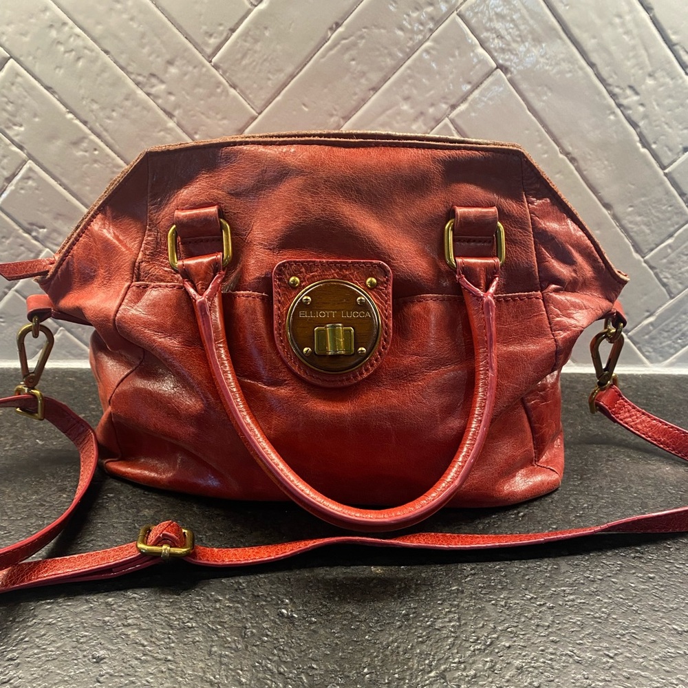 Red Leather Elliott Lucca Purse